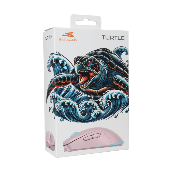BARACUDA bežični gaming miš BGM-124 TURTLE 3.200dpi rozi