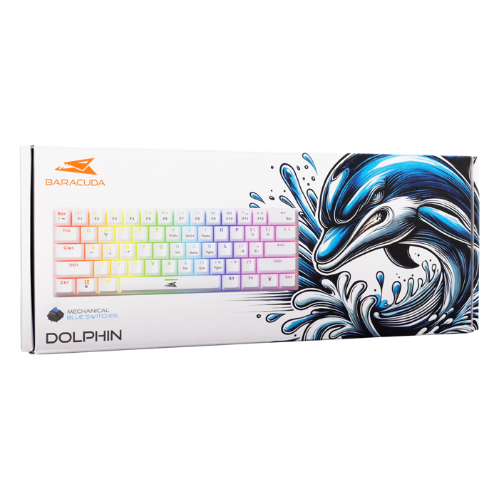 BARACUDA gaming tipkovnica BGK-03111 DOLPHIN bijela pl.sw.