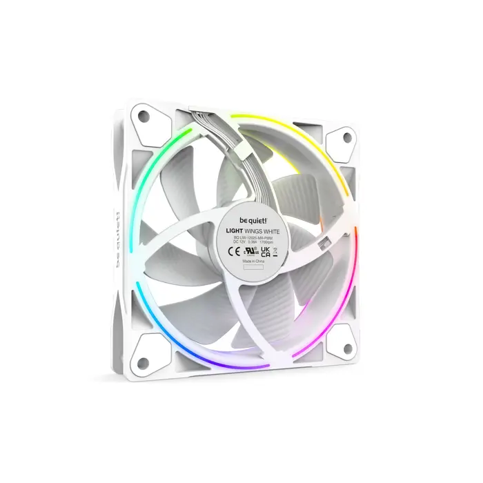 be quiet! Light Wings ARGB PWM Fan, Triple Pack - 120mm, white