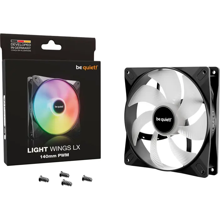 be quiet! Light Wings LX PWM 140 mm, case fan (black)