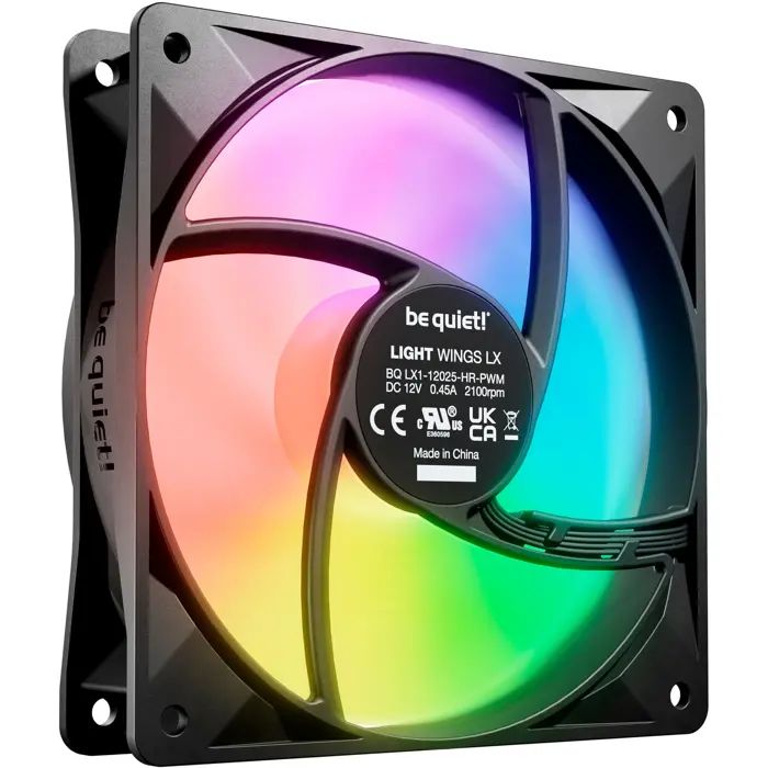 be quiet! Light Wings LX PWM high-speed 120 mm, case fan (black)
