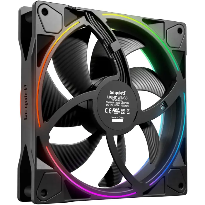 Be quiet Light Wings PWM 140 mm Reverse (black, 140 mm)