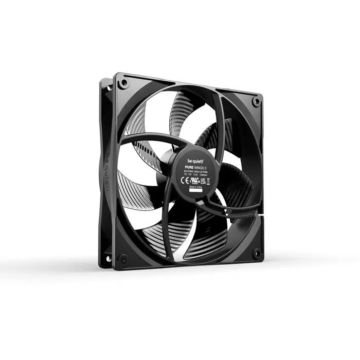 be quiet! Pure Wings 3 140mm PWM 3-Pack, case fan black, 3-pack, 140 mm