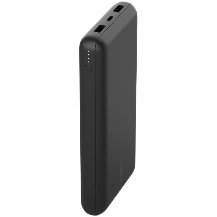 BELKIN 20K POWER BANK, USB-A & C 15W, BLACK
