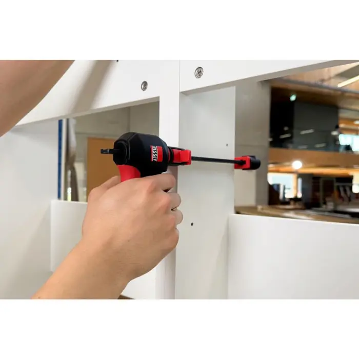 BESSEY One-Hand Clamp with Rotating Handle M, EZ360M-30 Black/Red, 300 / 60