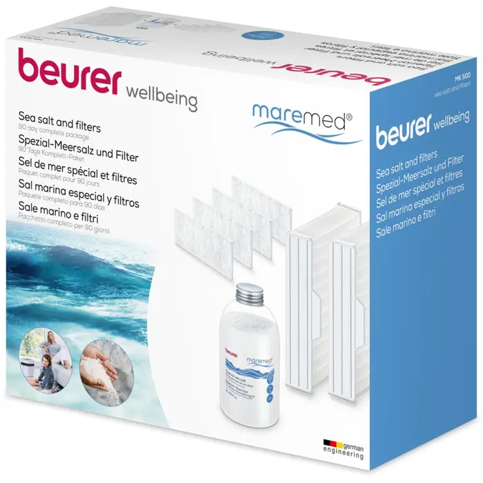 Beurer maremed MK 500 combination set, filter + 1,250g salt bottle