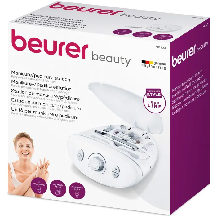 Beurer MP 100 Manicure/Pedicure Set, Nail Care (white)