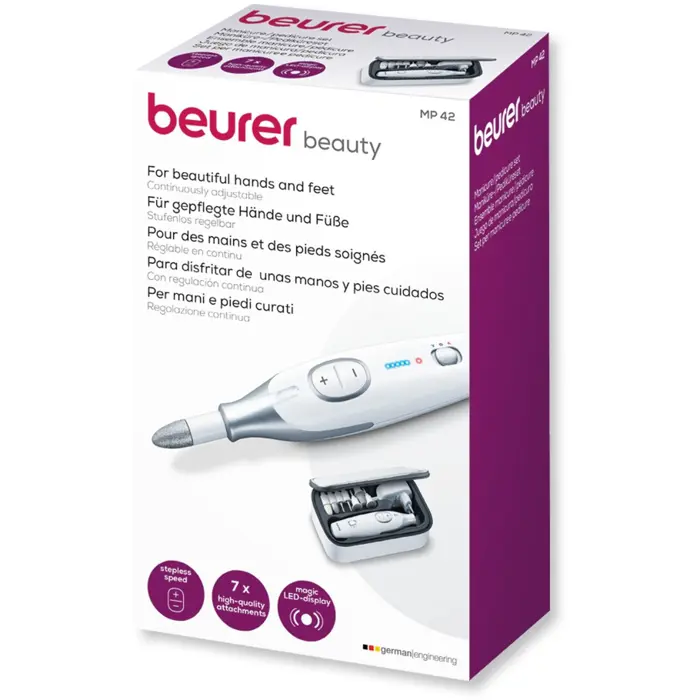 Beurer MP 42 manicure / pedicure set - nail care - white / silver
