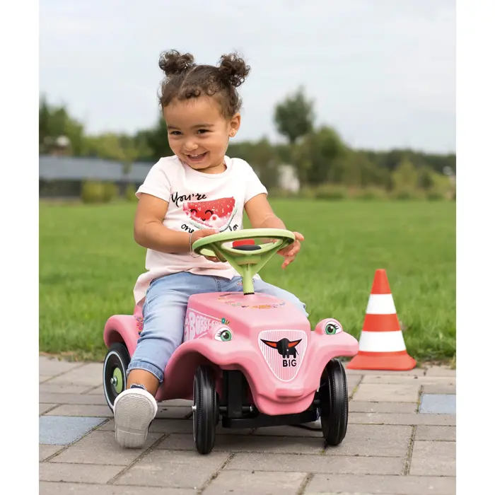 BIG Bobby Classic Flower - pink / light green - Car