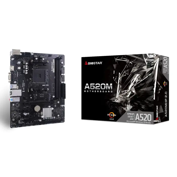 Biostar A520MHP motherboard AMD A520 Socket AM4 micro ATX