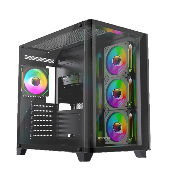 BIT FORCE Mid Tower ARGB Gaming PC kućište CUBE ARGB-TGC-PWM4