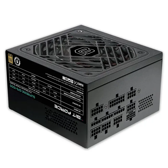 BIT FORCE napajanje 1000W 80PLUS GOLD SUPREME GPS-1000 modularno ATX 3.1 PCI-E 5.1 FDB