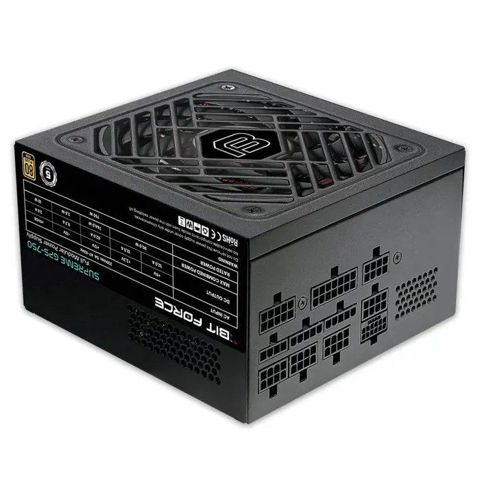 BIT FORCE napajanje 750W 80PLUS GOLD SUPREME GPS-750 modularno ATX 3.1 PCI-E 5.1 FDB