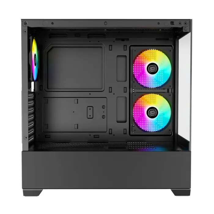 Bit Force SPARK ARGB-TG3 Midi Tower ARGB Gaming PC ATX kućište bez napajanja, crno