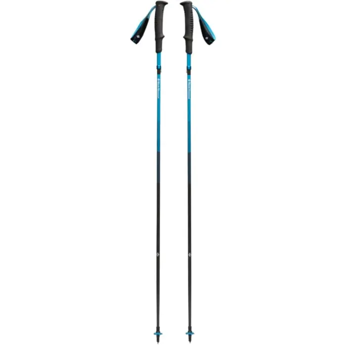 Black Diamond Trekking Poles Distance Carbon Z (anthracite/blue, 1 pair, 105 cm)
