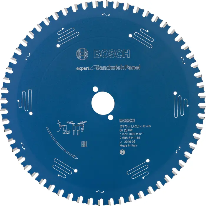 Bosch circular saw blade Expert for Sandwich Panel, 270mm, 60Z (bore 30mm, for hand-held circular saws)