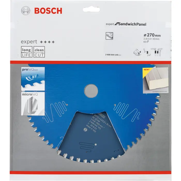 Bosch circular saw blade Expert for Sandwich Panel, 270mm, 60Z (bore 30mm, for hand-held circular saws)