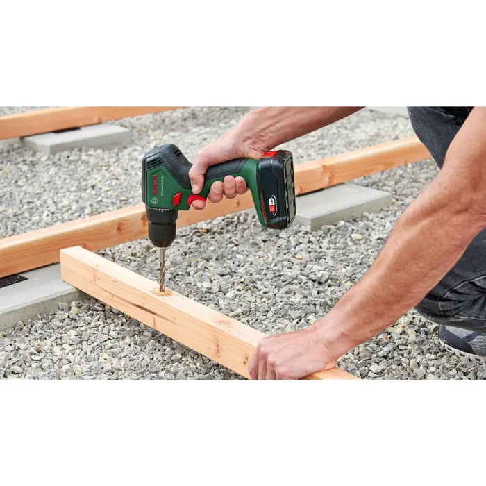 Bosch cordless drill UniversalDrill 18V-60 (green/black, 2x Li-ion battery 2.0Ah, case, POWER FOR ALL ALLIANCE)