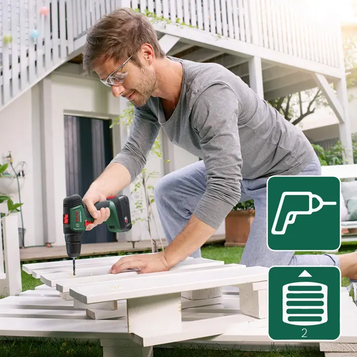Bosch Cordless drill UniversalDrill 18V (green/black, Li-ion battery 1.5Ah, case)