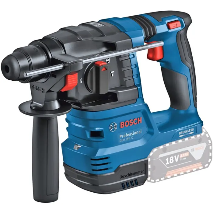 Bosch cordless hammer drill GBH 18V-22 Professional solo, 18 volts (blue/black, without battery and charger, in L-BOXX)