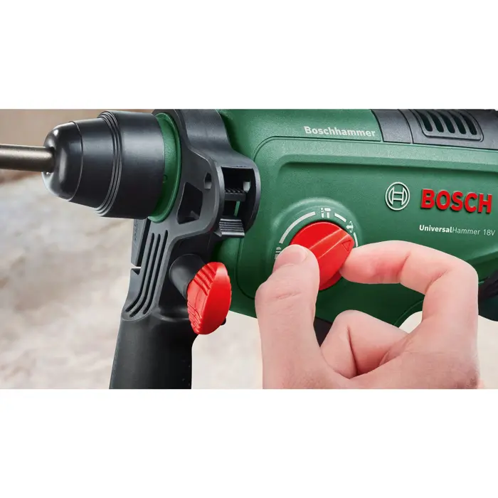 Bosch Cordless Hammer Drill UniversalHammer 18V BARETOOL (green/black, without battery and charger, POWER FOR ALL ALLIANCE)