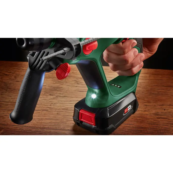 Bosch Cordless Hammer Drill UniversalHammer 18V BARETOOL (green/black, without battery and charger, POWER FOR ALL ALLIANCE)