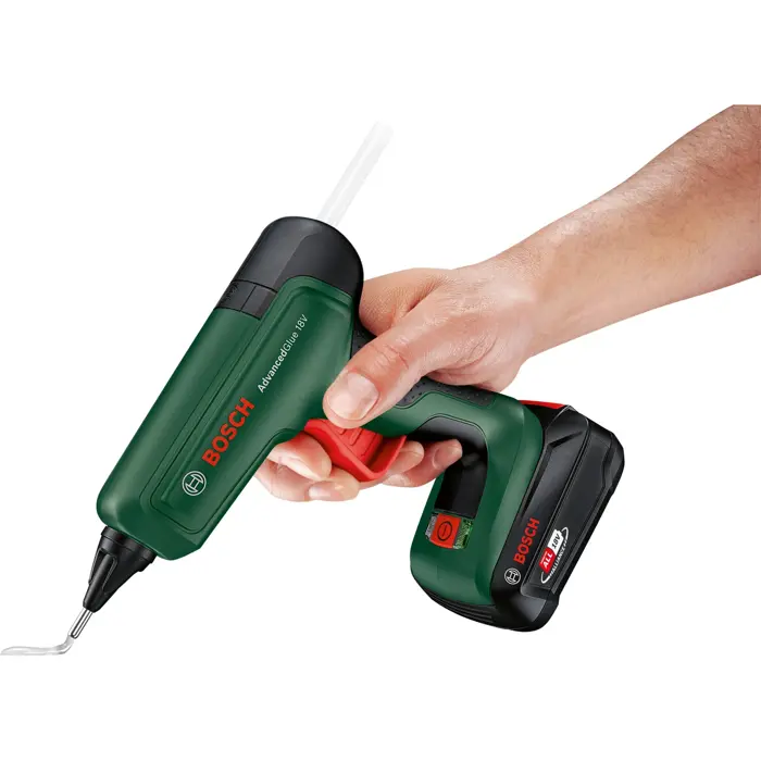 Bosch cordless hot glue gun AdvancedGlue 18V (green/black, without battery and charger, POWER FOR ALL ALLIANCE)