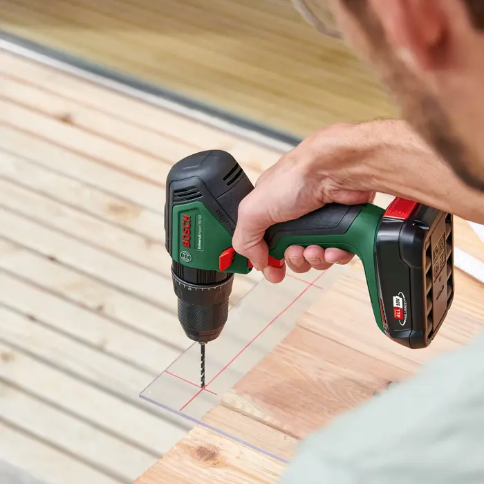 Bosch cordless impact drill UniversalImpact 18V-60 (green/black, 2x Li-ion battery 2.0Ah, case, POWER FOR ALL ALLIANCE)
