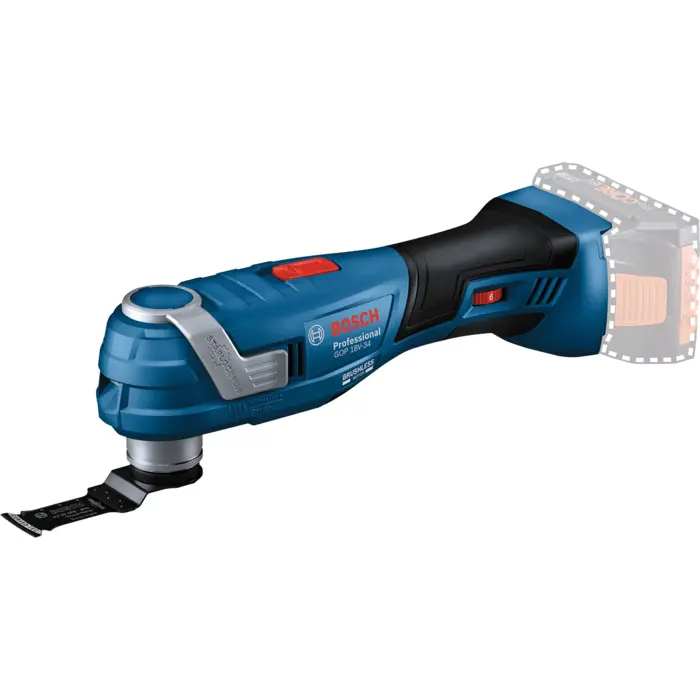 Bosch Cordless Multi-Cutter GOP 18V-34 Solo Professional, 18Volt, multifunctional tool (blue/black, without battery and charger, L-BOXX)