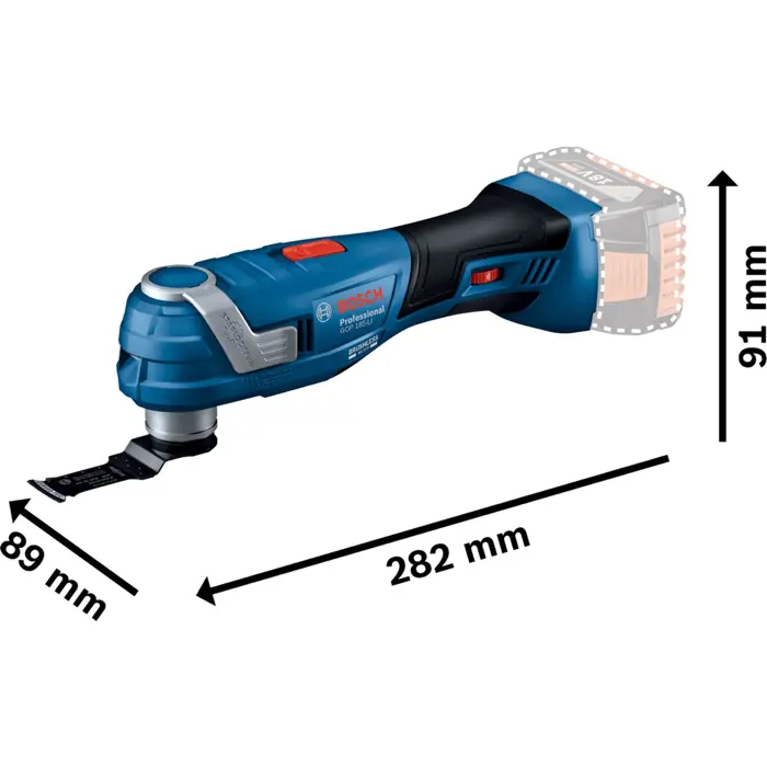 Bosch Cordless Multi-Cutter GOP 18V-34 Solo Professional, 18Volt, multifunctional tool (blue/black, without battery and charger, L-BOXX + accessory box)