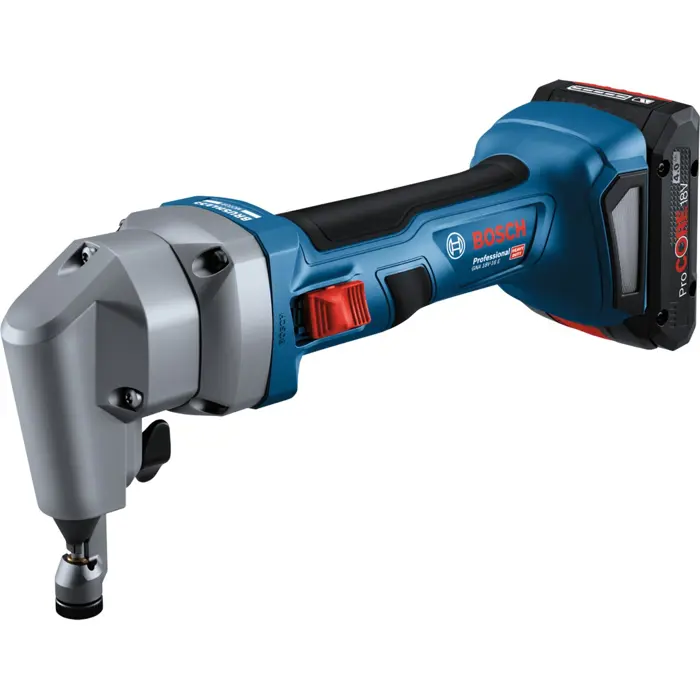 Bosch cordless rodent GNA 18V-16 E Professional, 18Volt, tin snips (blue/black, 2x battery ProCORE18V 4.0Ah, in L-BOXX)