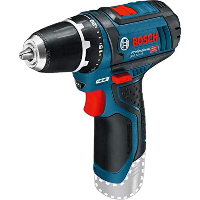 Bosch cordless screwdriver GSR 12V-15 Professional Set, drill (blue/black, 2x Li-ion battery 2.0Ah, 25 bits)