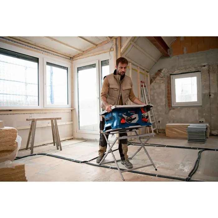 Bosch cordless table saw BITURBO GTS 18V-216 Professional solo, 18 volts (blue, without battery and charger, with work table GTA 560)