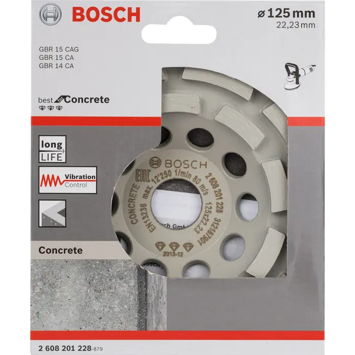 Bosch diamond cup wheel Best for Concrete, 125mm, grinding wheel (bore 22.23mm, for concrete and angle grinders)