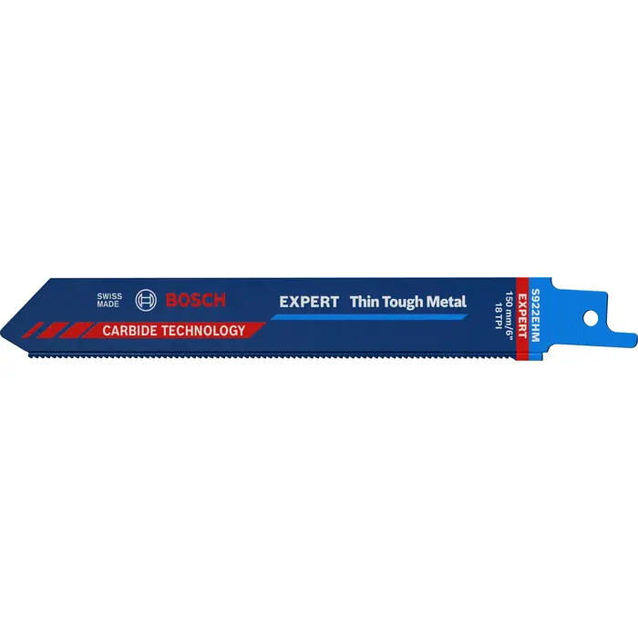 Bosch Expert sabre saw blade 'Thin Tough Metal' S 922 EHM, 10 pieces (length 150 mm)