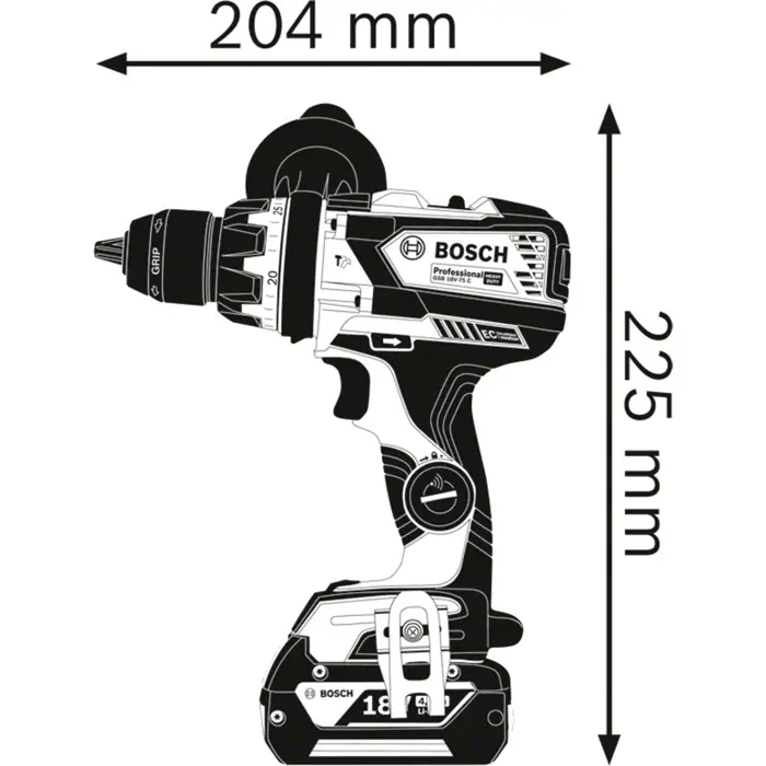 BOSCH GSB 18V-110 C solo (L) - 06019G030A