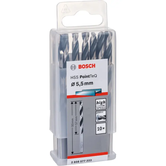 Bosch metal drill-HSS PointTeQ - DIN 338 - 5,5 mm - 10-pack - 2608577223