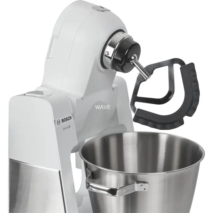 Bosch MUM6EW22 food processor (white/stainless steel, 1,600 watts, series 6, patisserie set, mixer attachment)