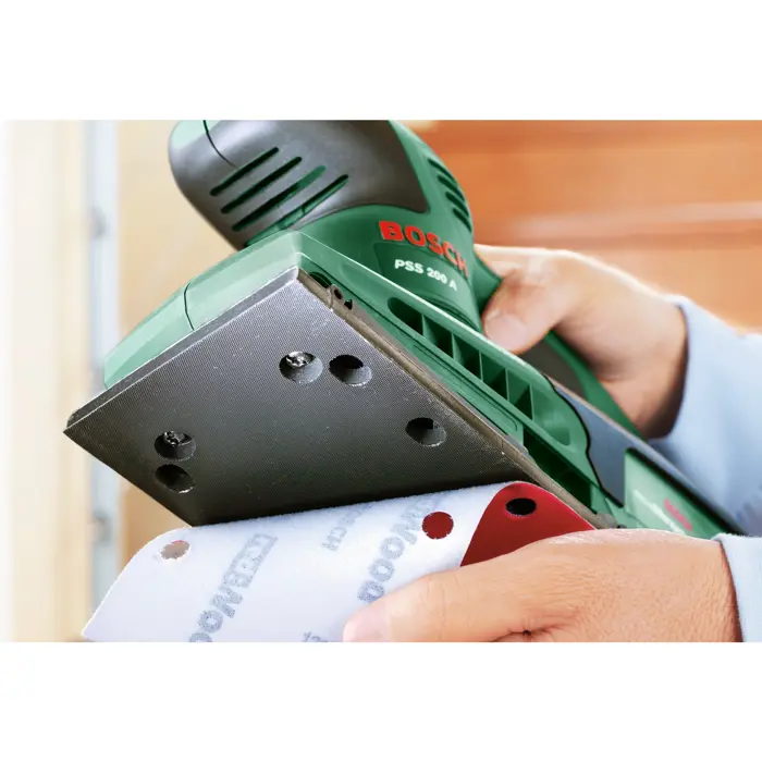 Bosch orbital sander PSS 200 A (green/black, 200 watts, in case)