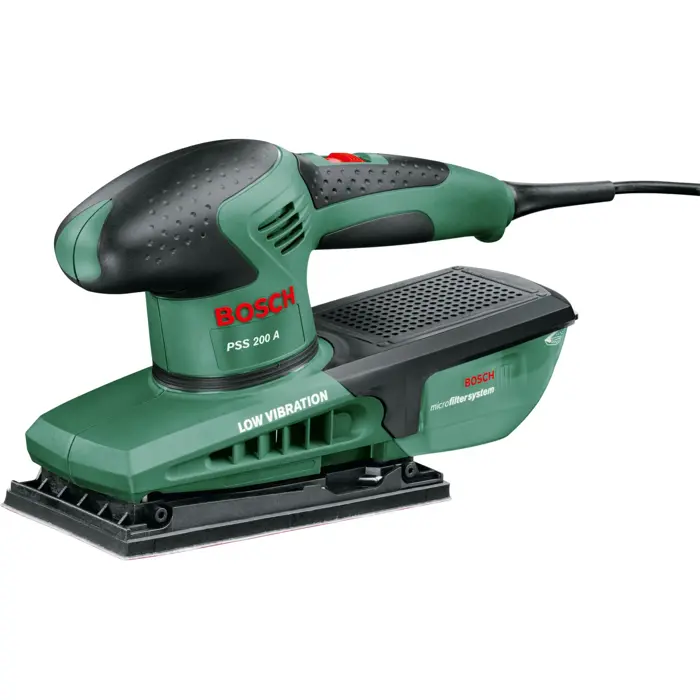 Bosch orbital sander PSS 200 A (green/black, 200 watts, in case)