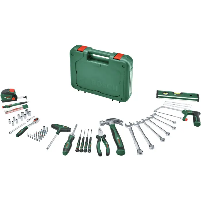 Bosch Powertools Advanced Hand Tool S, 64 pieces (green, with tool case)