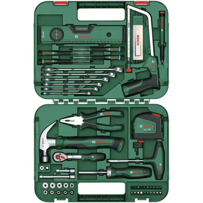 Bosch Powertools Advanced Hand Tool S, 64 pieces (green, with tool case)