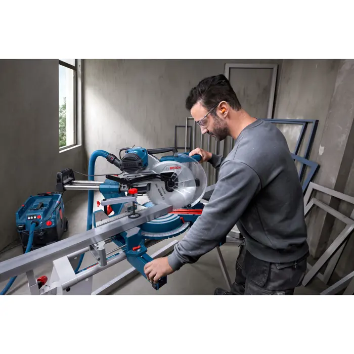 Bosch Powertools chop and miter saw GCM 340-305 D Professional, chop and miter saw (blue, 1,800 watts)