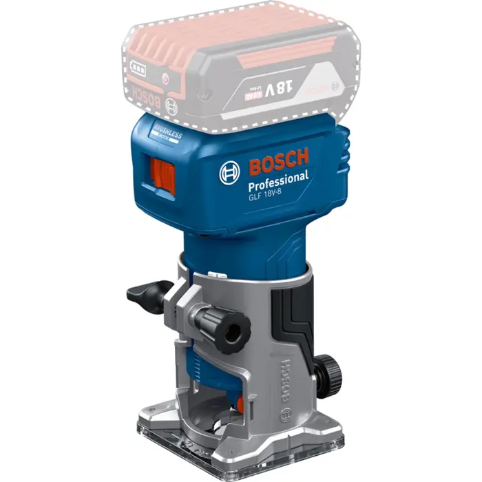 Bosch Powertools Cordless Edge Router / Laminate Cutter GLF 18V-8 Professional solo, 18Volt (blue/black, without battery and charger)