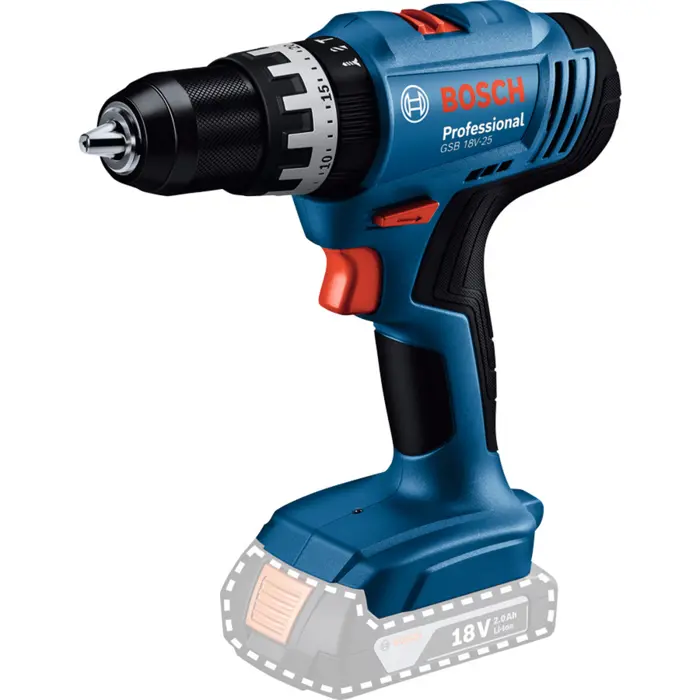 Bosch Powertools cordless impact drill GSB 18V-25 Professional solo, 18 volts (blue/black, without battery and charger, in L-BOXX)