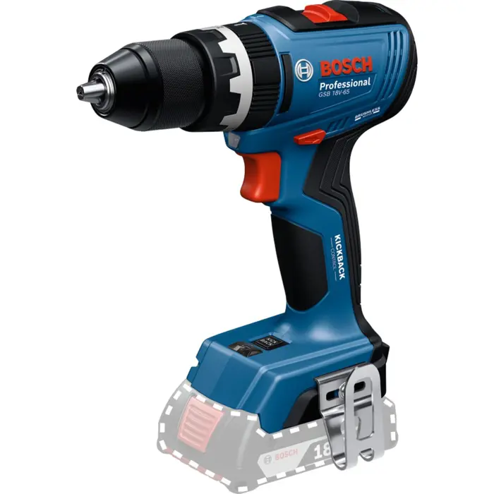 Bosch Powertools cordless impact drill GSB 18V-65 Professional solo, 18 volts (blue, without battery and charger, in L-BOXX)