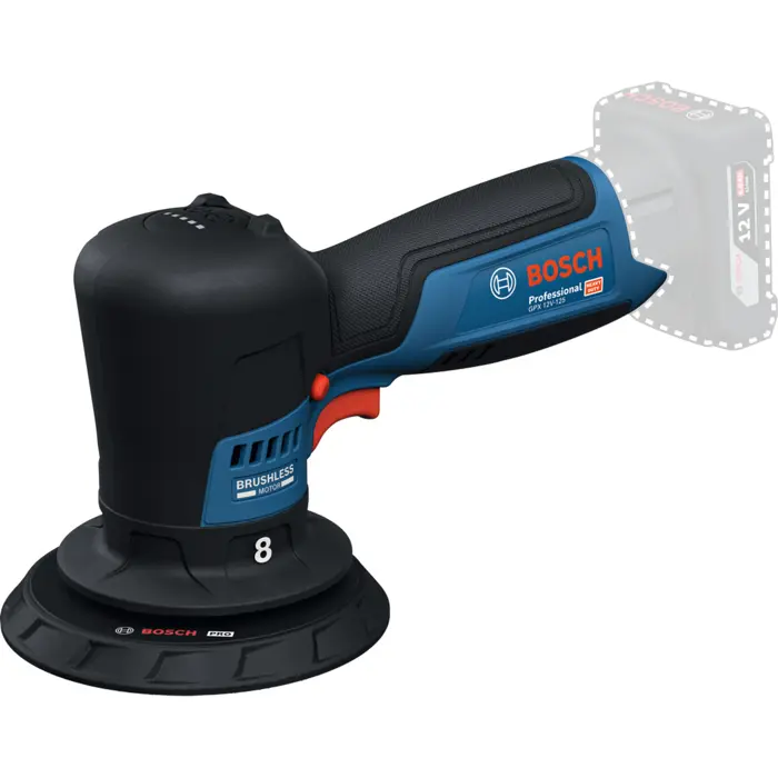 Bosch Powertools cordless polishing machine GPX 12V-125 Professional solo, 12Volt (blue/black, without battery and charger)