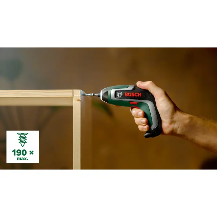 Bosch Powertools cordless screwdriver IXO 7 Flexi set 3.6 volts (green/black, Li-ion battery 2.0 Ah, flexible extension 30cm)