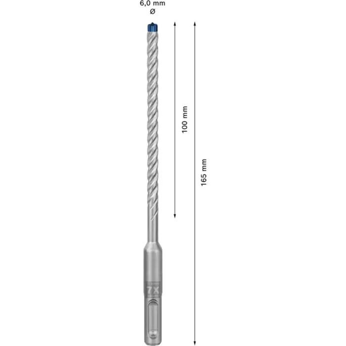 Bosch Powertools EXPERT hammer drill SDS-plus-7X, ? 6mm, 30 pieces (working length 100mm)