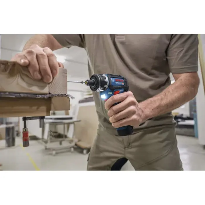 Bosch Powertools GSR 12V-32 FC Professional cordless drill/driver, 12 volts (blue/black, without battery and charger, incl. 5 attachments, L-BOXXX)
